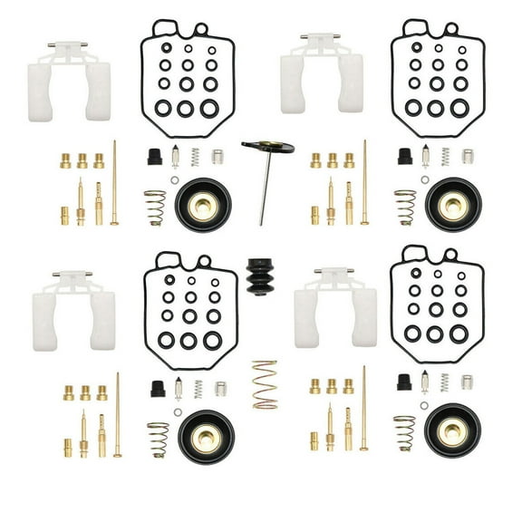4x Durable Carburetor Rebuild Repair Kit with Main Jets Air Cut Off Valve Set for 1980-1982 Honda CB750 Models