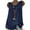 Blue, variant on NGTEVOOS Womens Plus Size Cotton Linen Sleeveless Baggy T-shirt Vest Tee Tank Tops