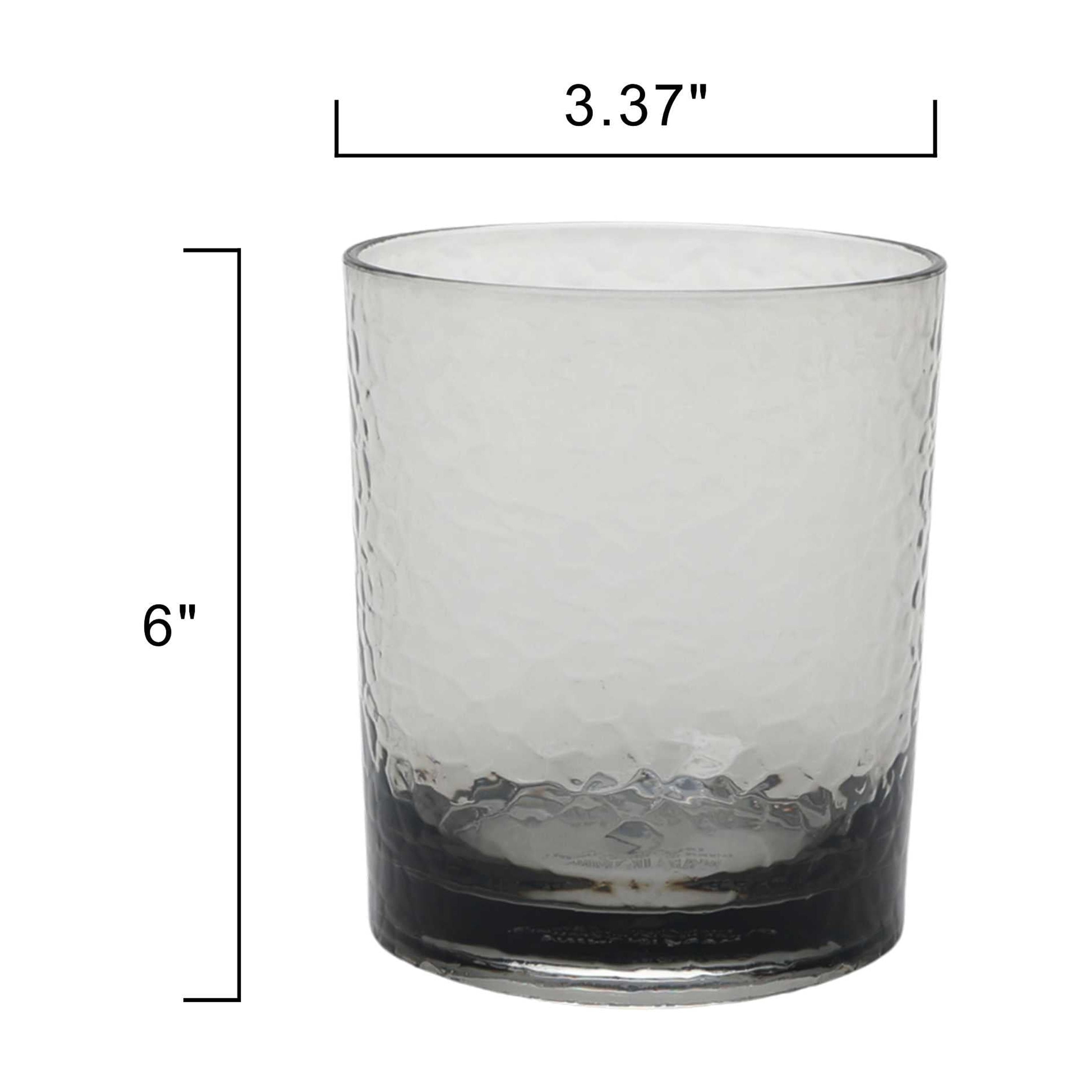 Better Homes & Gardens 14 oz Tritan Short Hammered Tumbler, Smoke