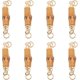 thumbnail image 1 of 8 conectores de bambú con herrajes de aleación dorada para accesorios de creación de bolsos DIY, color marrón arena, 1 of 5