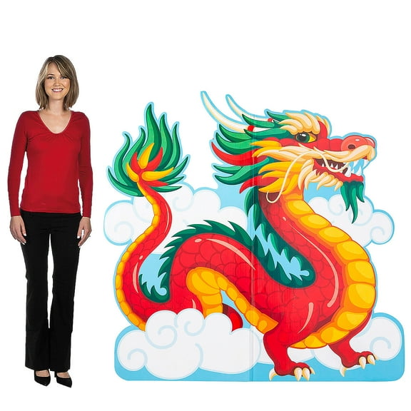 Fun Express 5 ft. Chinese New Year Dragon Cardboard Cutout Stand-Up Decoration