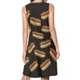 thumbnail image 2 of Hot Dog Spring Summer Dresses for Women Fashion T-shirt Dress Casual Sleeveless Loose Sundress with Pockets, 2 of 5