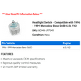 thumbnail image 2 of Headlight Switch - Compatible with 1996 - 1999 Mercedes-Benz S600 6.0L V12 1997 1998, 2 of 2