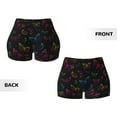 thumbnail image 3 of Rocae Butterfly for Women's Quick-Dry Running Shorts,Ladies Active Athletic Apparel Yoga Workout Gym Running Volleyball Spandex Shorts Small, 3 of 9