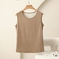 thumbnail image 5 of Mepaouo Women's Thermal Tank Top Fleece Lined Shirt Camisole Sleeveless Thermal Top Vest(Coffee,L), 5 of 6