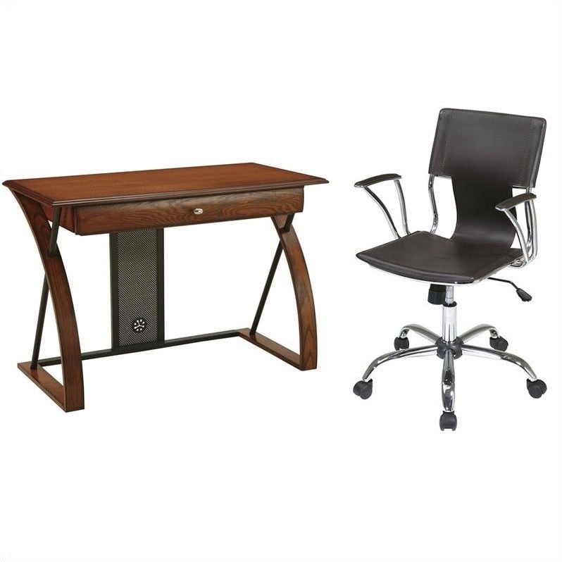 Office Star Aurora Computer Desk And Dorado Vinyl Chair Red Aurora Computer Desk And Dorado Vinyl