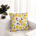 thumbnail image 6 of Yiaed Strawberry Lemon Print Pillow Covers Super Soft Decorative Square Throw Pillow Covers Case Cushion Covers for Sofa Couch Bedroom Car Decor（No pillow core）-12"x12", 6 of 7