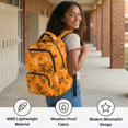 thumbnail image 4 of Aplkyhs Kids School Backpack Set 4 Pieces with Lunch Bag Pencil Case and Water Bottle Holder Large Capacity Bookbag for Girls Boys Orange Bike Print, 4 of 7
