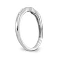 thumbnail image 6 of Solid 14k White Gold Diamond Wedding Band Ring Size 9 (.095 cttw.), 6 of 8