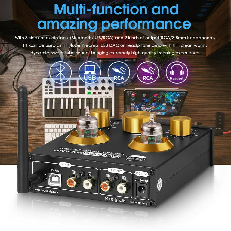 Free Shipping! Douk Audio HiFi GE5654 Tube Preamp Bluetooth Free Shipping! Douk Audio HiFi GE5654 Tube Preamp Bluetooth