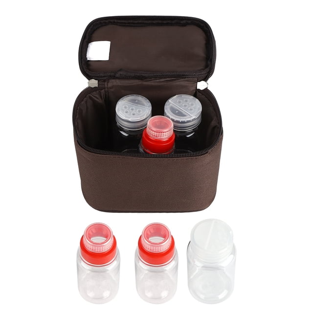 Juego de botellas de condimentos BuyWeek bolsa organizadora para barbacoa