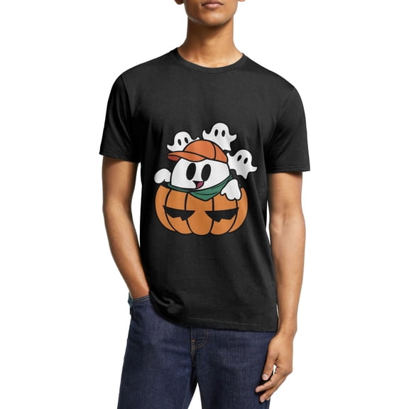 Happy Halloween T-Shirt Costume Unisex for Fall Tee Shirt Classic Tops Lovely Ghost Pumpkin Halloween Summer Short Sleeve Shirts Great Gift S- 5XL