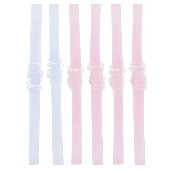 6Pairs/pack 1.0cm Colorful Adjustable Invisible Clear Elastic Bra Straps Replacement Non Slip