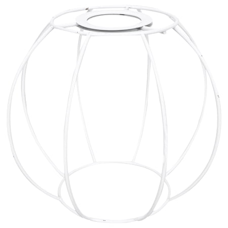 Hemoton Iron Art Lantern Frame E27 Round Lantern Bracket DIY Craft Lamp Bracket