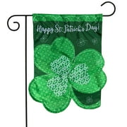 Briarwood Lane Shamrock St. Patrick's Day Applique Garden Flag