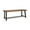 Teak/Rustic Metal, variant on GDF Studio Emersyn Outdoor Acacia Wood Rectangular Dining Table Teak and Rustic Metal, 6 Person