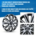 thumbnail image 7 of 15 inch Set Of 4 Universal Wheel Rim Cover Hubcaps Snap On Hubcaps Full Hub Caps fit R15 Tire & Steel Rim - SILVER LACQUER & BLACK LACQUER, 7 of 7