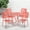 Coral, variant on Emma + Oliver Commercial Grade 28" Square Black Folding Patio Table Set-4 Square Back Chairs