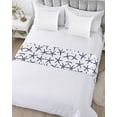 thumbnail image 5 of Xipuska Navy Blue Starfish Coastal Bed Runners for King Size Bed, Decorative Bed Throws for Foot of Bed, Nautical Summer Beach Ocean Bed Runner Sofa Throw Bedding Scarf Protector Slipcover, 5 of 6