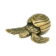 thumbnail image 3 of Estatua de tortuga pequeña, adorno de latón, escultura, decoración del hogar, mascota de té, figura de animal para sala de estar, estantería, escritor, 3 of 7