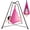 Deep Pink Gradient, variant on G TALECO GEAR Sensory Swing with Stand, Swing Frame with Pod Swing, Hammock Chair with Stand for Adults Outdoor, X-Shaped Swing Set for Backyard, Indoor Swing for Kids 330LBS, Pink&White