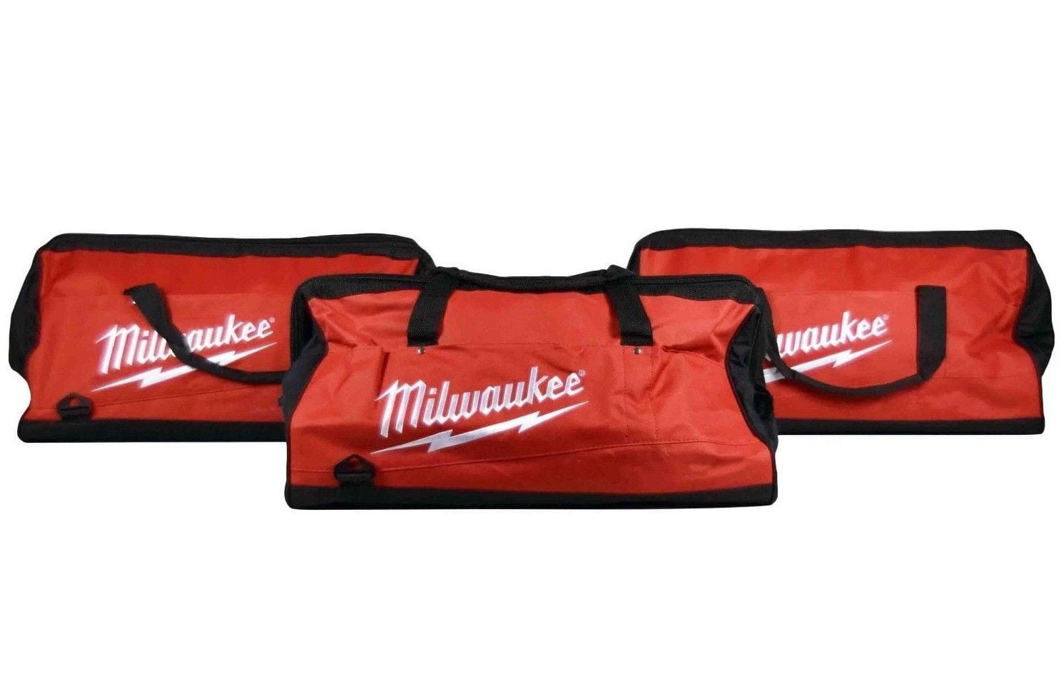 Milwaukee 24 inch Large Heavy Duty Tool Bag - Three Pack, Red