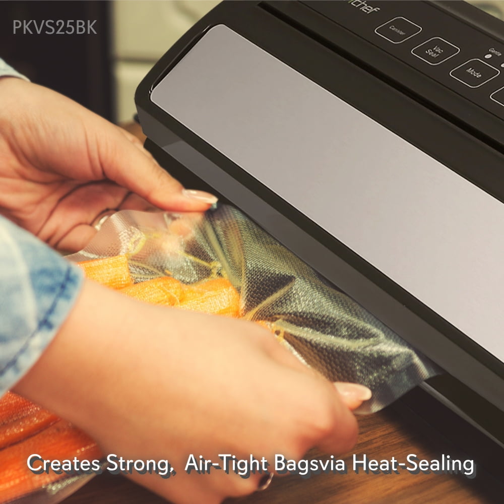 Automatic Food Vacuum Sealer, Includes Reusable Bags, PKVS25BK