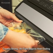 NutriChef PKVS25BK - Automatic Food Vacuum Sealer - Electric Air Sealing Preserver System with Reusable Vacuum Food Bags