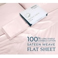 thumbnail image 2 of 400 Thread Count 100% American Grown Cotton Flat Sheet - Cooling Sheets - Queen Sheets - Luxury Sateen Weave - Queen Flat Sheet Sold Separately - Soft Pink Flat Sheet Only (Queen, Kyoto Blush), 2 of 9
