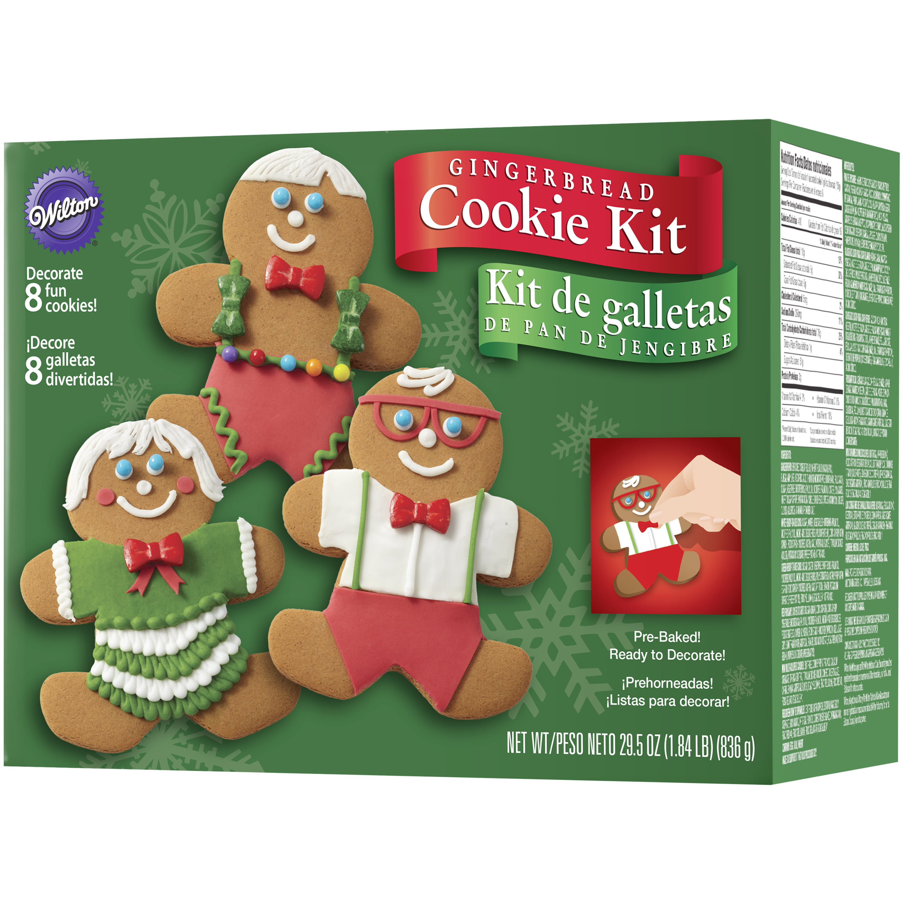 Wilton Gingerbread Boy Cookie Plate Kit 4 Count 