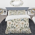 thumbnail image 2 of Designart "Sketched Botanical Treasures II" Beige Plants Bedding Covert Set - Bohemian & Eclectic Bed Set With 1 Sham, 2 of 5