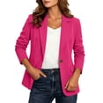 thumbnail image 7 of Women's Blazer Business Casual Lightweight Suit - Long Sleeve Slim Fit Work Office Jacket with Pockets Hot Pink M, 7 of 7