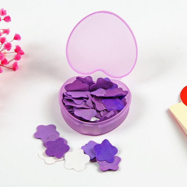 2pcs Portable Disposable Heart-shaped Petal Hand Washing Soap Paper