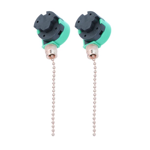 EeaseMX 2 interruptores de cadena para ventilador de techo, 3 velocidades, ajustables, 220 V, reemplazo de lámpara de ventilador de techo (dorado)