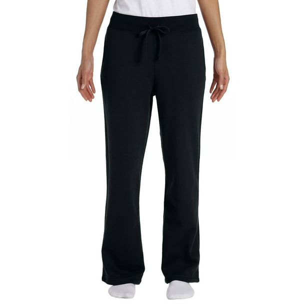 Gildan - Gildan G184FL Heavy Blend Women's Sweatpants -Black-Small ...