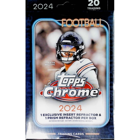 2024 Topps Chrome Football Factory Sealed Hanger Box 20 Cards