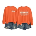 thumbnail image 1 of Kcodviy Ladies Senior Mom 2025 Bleached Sweatshirt Women Shirt 2025 Graduating Class Jackets Women Sweatshirt T Shirt Print Banded Fleece Pullover Long Sleeve Shirt, 1 of 3