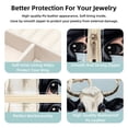 thumbnail image 3 of Cattle Travel Portable Square Storage Box with Earring Holder, Necklace Organizer, and Travel Organizer for Rings, Earrings, Necklaces, Bracelets, and More - Ideal for Girls and Women, 3 of 6