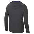 thumbnail image 3 of Men's Colosseum  Charcoal TCU Horned Frogs Dujour Ralgan Long Sleeve Henley Hoodie T-Shirt, 3 of 3