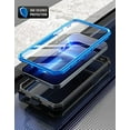 thumbnail image 4 of Poetic Guardian Series Case Compatible with iPhone 13 Pro 6.1 inch, Full-Body Hybrid Reinforced Shockproof Protective Rugged Clear Bumper Cover Case with Built-in Screen Protector, Blue/Clear, 4 of 6