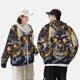 thumbnail image 4 of Fotbe Fiery Skull Trio Chaqueta con Protección Solar UPF 50+ para Hombre y Mujer, Camisa con Capucha y Bolsillos-Large, 4 of 7