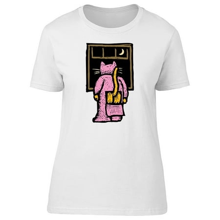 

Funny Cat In Pajamas T-Shirt Women -Image by Shutterstock Female Medium