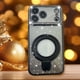 thumbnail image 5 of Estuche magnético con purpurina para iPhone 17 Pro Max, con MagSafe, con brillantes y soporte, de lujo, para cámara y a prueba de golpes, 5 of 6