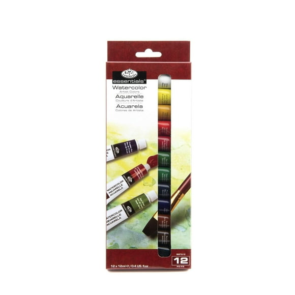 Royal & Langnickel Essentials - 12ml Watercolor Paint Tubes Pack, 12 Colors