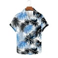 thumbnail image 1 of Sentmoon Summer Clothes for Mens Plus Size Loose Turndown Collar Short Sleeve Mens Beach Outfits Button up Palm Tree Print Mens Blouses Active for Boating Multicolor XXXXL, 1 of 5