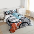 thumbnail image 3 of Feelyou Vintage Art Circle Bedding Comforter Set for Kids, Abstract Geometric Twin Comforter Sets, Retro Oil Printing Reversible Bedding Set, Ultra Soft Home Decor, 2pcs, 3 of 8