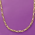 thumbnail image 3 of Ross-Simons Italian 3mm 14kt Yellow Gold Elongated Cable-Link Necklace, Women's, Adult, 3 of 5