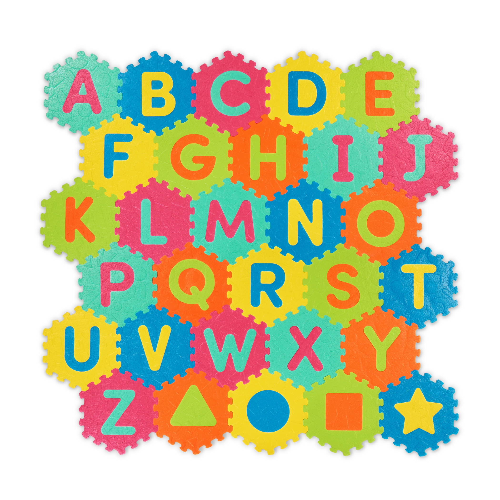 Play Day ABC Foam Playmat Learning Toy Set 28 Interlocking Pieces Multi Color Preschool and Toddler Toys Walmart
