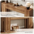 thumbnail image 3 of Tribesigns 71-inch Long Console Table for Entryway, Farmhouse Sofa Console Behind Couch, Walnut Brown, 3 of 9