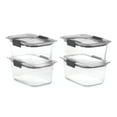 Rubbermaid Brilliance Food Storage Containers, 4.7 Cup, 4 Pack, Leak